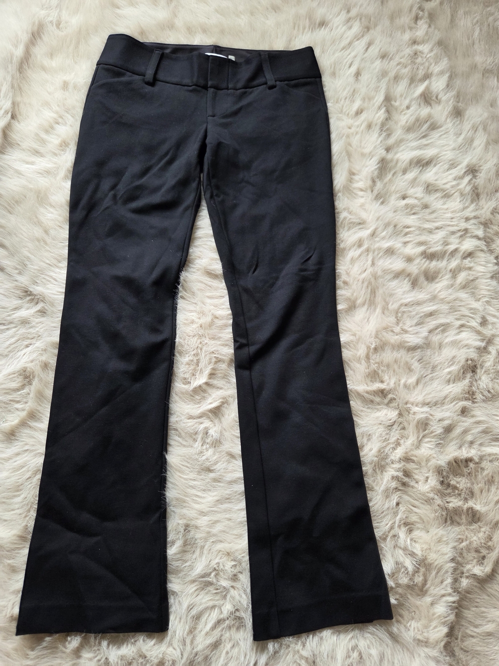 Alice + Olivia Black Bootcut Ponte Pants Low Rise Sz 8x31"